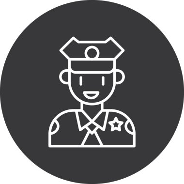 polis simgesi vektör illüstrasyonu