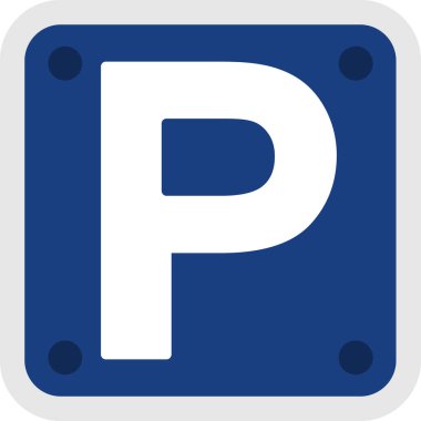 Park işareti vektör simgesi