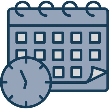 Dolu takvim tarihi simgesi - taslak biçimi