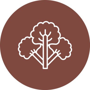 ağaç simgesi, vektör illüstrasyonu