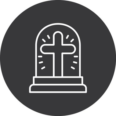 mezar. Web simgesi basit tasarım