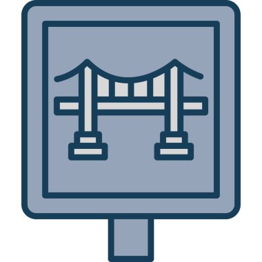 Köprü simgesi vektör illüstrasyonu