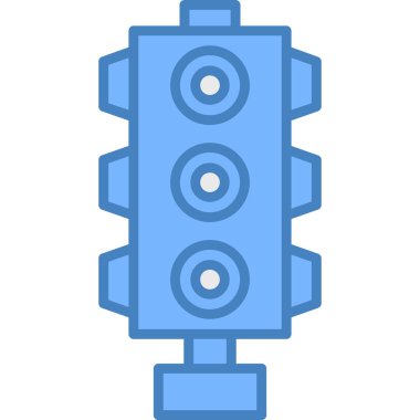 Trafik ışığı simgesi vektör illüstrasyonu