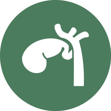 Böbrek taşıyıcı ikonu. biçim düz bicolor sembolü, gri ve cyan renkleri, yuvarlak açılar, beyaz arkaplan