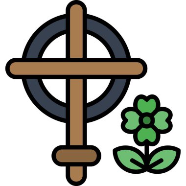 Aziz Patrick 'in gündüz vektör çizimi