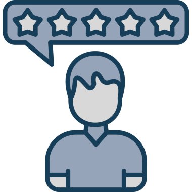 Müşteri derecelendirme geribildirim simgesi - taslak biçimi