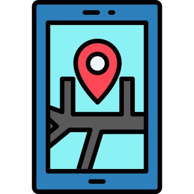 konum haritası pin simgesi - taslak biçimi