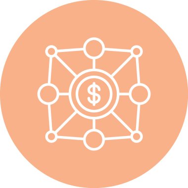 iş ve finans satırı vektör simgesi.