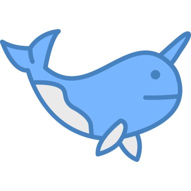 Balina. Web simgesi basit illüstrasyon