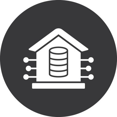 Modern yapı simgesinin vektör illüstrasyonu