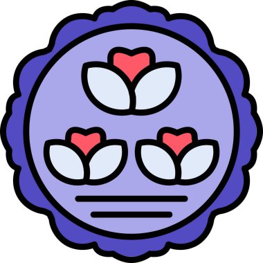 Çiçek. Web simgesi basit illüstrasyon