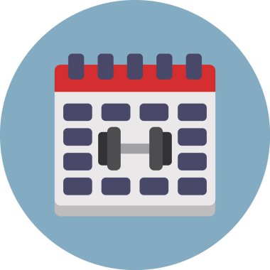 Takvim Simgesi, Basit Renk Vektörü İllüstrasyonu