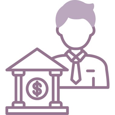 Banka. Web simgesi basit tasarım