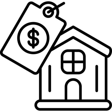 Ev ikonu. Web tasarımı için ev vektör sembolünün basit çizimi