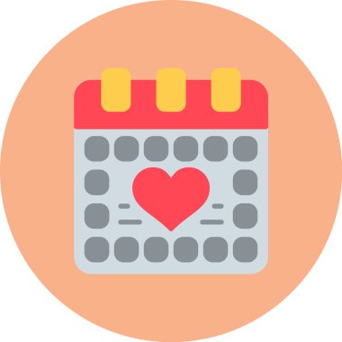 Takvim. Web simgesi basit illüstrasyon