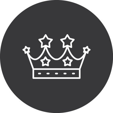 taç simgesi vektör illüstrasyonu