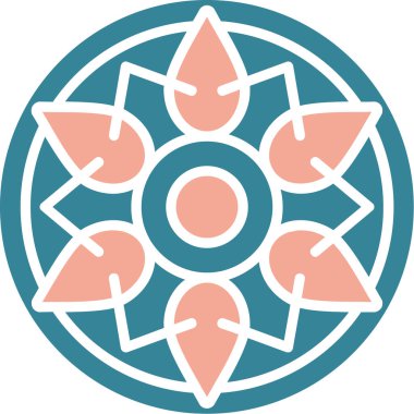 Çiçek. Web simgesi basit illüstrasyon