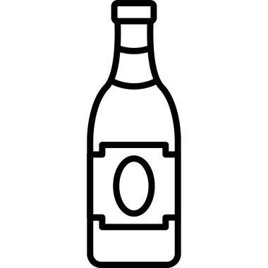 Şarap kadehi ikonu. Beyaz arkaplanda izole edilmiş web tasarımı için ana cam şişe vektör simgesi