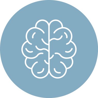 Beyin. Web simgesi basit illüstrasyon