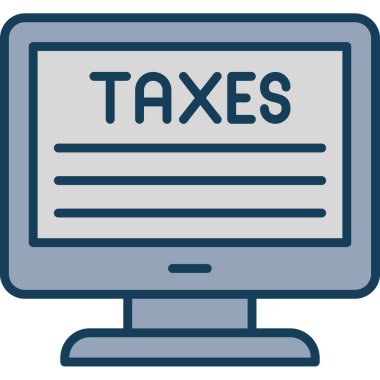 Vergi simgesi vektör illüstrasyonu