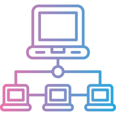 bilgisayar ağ simgesi vektör illüstrasyonu