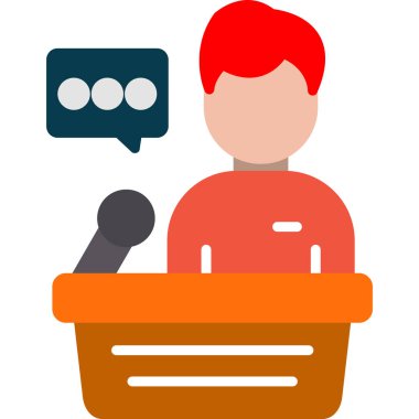 Müşteri servisi düz simgesi, vektör, illüstrasyon, müşteri hizmetleri, müşteri desteği