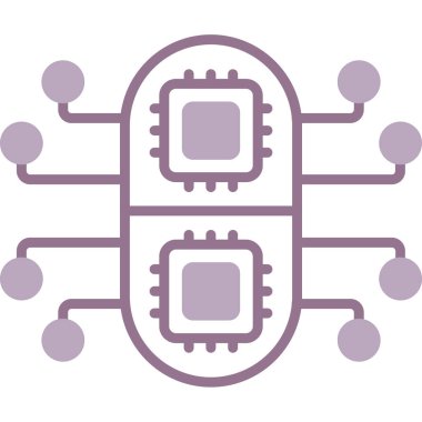 Devre kartı simgesi. vektör illüstrasyonu