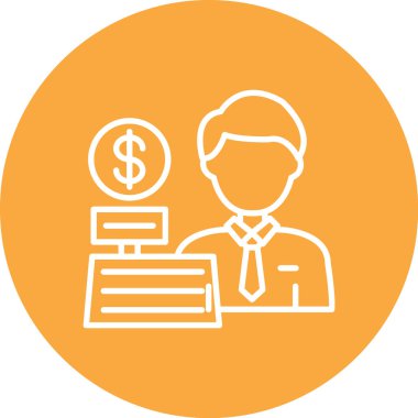 iş adamı simgesi vektör illüstrasyonu