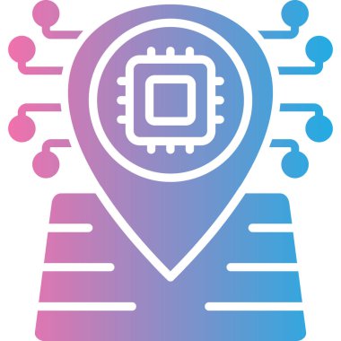 Bir harita simgesinin vektör illüstrasyonu