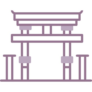 Japon köprü simgesi vektör illüstrasyonu