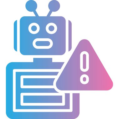 robot. Web simgesi basit illüstrasyon