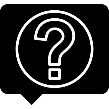 soru balonu simgesi, vektör illüstrasyonu