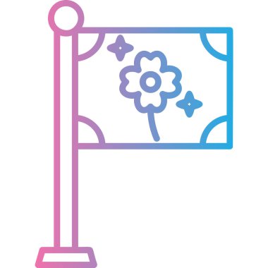 bayrak ikonu vektör illüstrasyonu