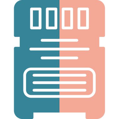 Basit vektör simgesi, tost makinesinin çizimi