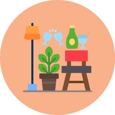 Bahçıvanlık. Web simgesi basit illüstrasyon