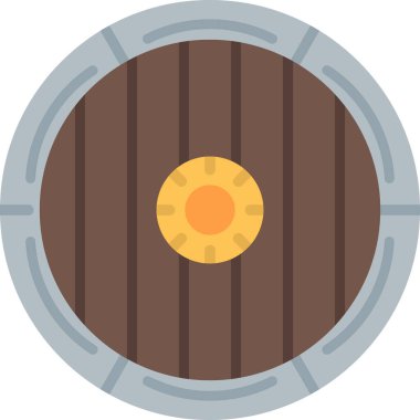 Tahta bir varilin vektör çizimi