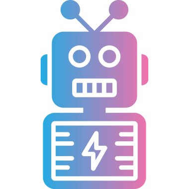 Robot simgesinin vektör illüstrasyonu