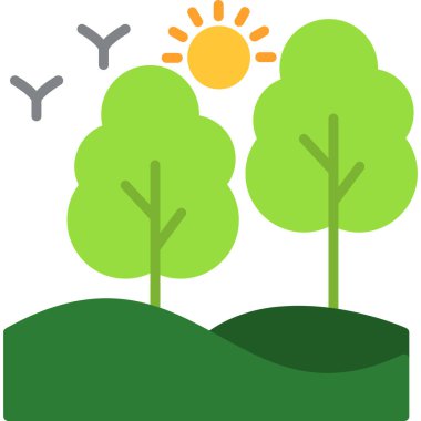 Ağaçlar doğa ekolojisi simgesi