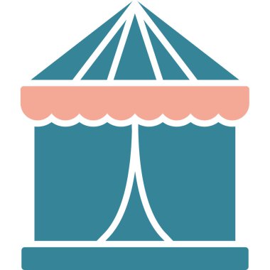 Çadır. Web simgesi basit illüstrasyon