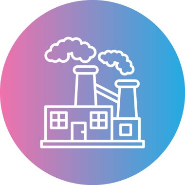 Fabrika ikonu. ince çizgi tasarımı ve ağ simgeleri