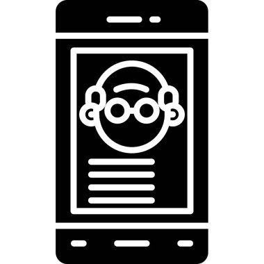 Müzik simgesi olan telefon, modern vektör illüstrasyonu