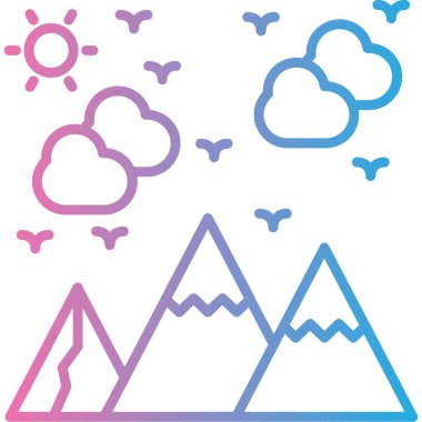 dağ simgesinin vektör illüstrasyonu