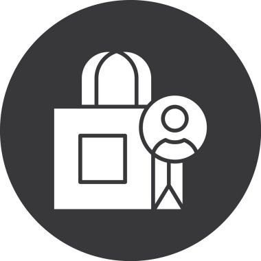 Modern b 'nin vektör illüstrasyonu çanta simgesinden yoksun