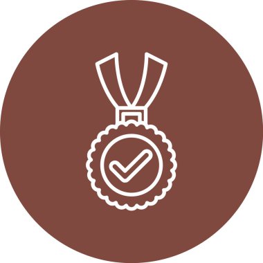 Madalya ikon vektör illüstrasyonu