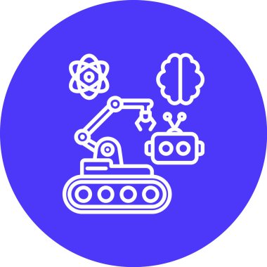 Robot simgesinin vektör illüstrasyonu