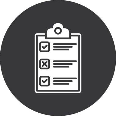 Kişisel ve ticari kullanım için kontrol listesi vektör simgesi modern basit illüstrasyon.