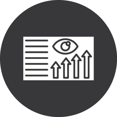 vektör illüstrasyonu, göz ve veri analizi