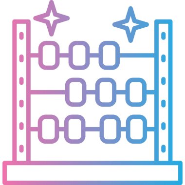 Abaküs. Web simgesi basit illüstrasyon