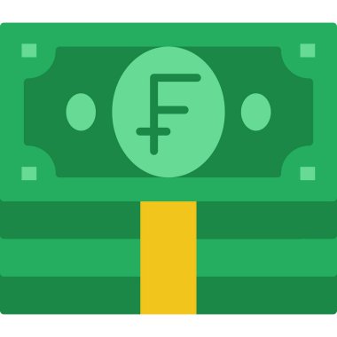 Dolar nakit düz simgesi, vektör illüstrasyonu