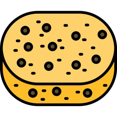 Ekmek ikonu. Fırın ve gıda sembolü. vektör grafiği